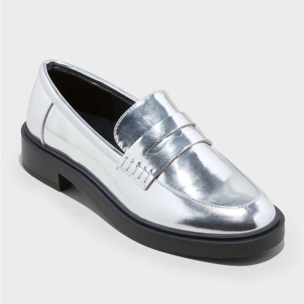 Old Navy x A New Day NEW Silver Loafers